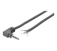 Jack 3.5 mm mâle, coudé BKL Electronic 1101084 Nombre de pôles: 4 stéréo noir 1 pc(s)