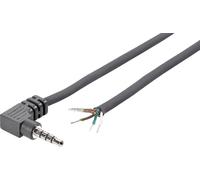 Jack 3.5 mm mâle, coudé BKL Electronic 1101084 Nombre de pôles: 4 stéréo noir 1 pc(s)