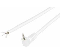 Jack 3.5 mm mâle, coudé TRU COMPONENTS 1582530 Nombre de pôles: 2 mono blanc