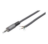 Jack 3.5 mm mâle, droit BKL Electronic 1101086 Nombre de pôles: 4 stéréo noir 1 pc(s)