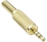 Jack 3.5 mm mâle, droit BKL Electronic 1103057 Nombre de pôles: 4 stéréo or 1 pc(s)