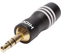 Jack 3.5 mm mâle, droit Hicon HI-J35S03 Nombre de pôles: 3 stéréo noir 1 pc(s)
