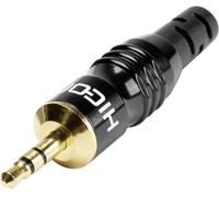 Jack 3.5 mm mâle, droit Hicon HI-J35T02 Nombre de pôles: 4 stéréo noir 1 pc(s)