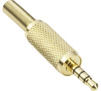 Jack 3.5 mm mâle, droit TRU COMPONENTS TC-2517005 Nombre de pôles: 4 stéréo or 100 pc(s)