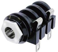Jack 6.35 mm embase femelle horizontale Neutrik NMJ4HC-S Nombre de pôles: 2 mono noir