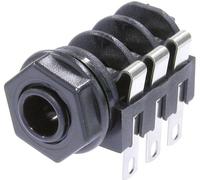 Jack 6.35 mm embase femelle horizontale Neutrik NMJ6HF-S Nombre de pôles: 3 stéréo noir