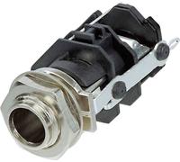Jack 6.35 mm embase femelle, verticale Rean AV RJ3VM Nombre de pôles: 3 stéréo noir