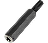 Jack 6.35 mm femelle, droit TRU COMPONENTS 595216 Nombre de pôles: 2 mono noir