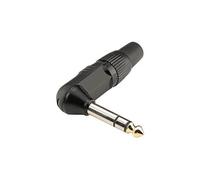 Jack 6.35 mm mâle, coudé HI-J63SA06 Nombre de pôles (num): 3 noir