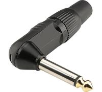 Jack 6.35 mm mâle, coudé Hicon HI-J63MA06 Nombre de pôles: 2 noir 1 pc(s)