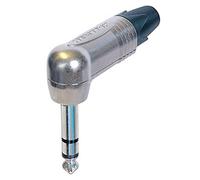 Neutrik Jack 6.35 mm mâle coudé NP3RX 3 pôles stéréo argent 1 pc