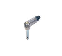 Jack 6.35 mm mâle, coudé NP2RX Nombre de pôles: 2 mono argent