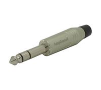 Jack 6.35 mm mâle, droit ACPS-GN Nombre de pôles (num): 3 stéréo argent