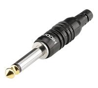 Jack 6.35 mm mâle, droit Hicon HI-J63M07 Nombre de pôles: 2 mono noir 1 pc(s)