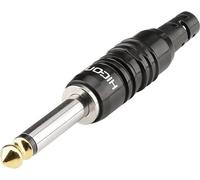 Jack 6.35 mm mâle, droit Hicon HI-J63M07 Nombre de pôles: 2 mono noir 1 pc(s)