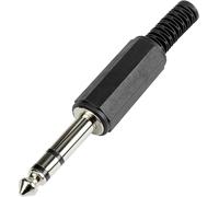 Jack 6.35 mm mâle, droit TRU COMPONENTS 595201 Nombre de pôles: 3 stéréo noir