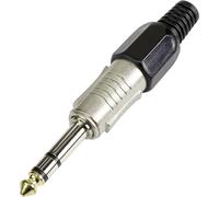 Jack 6.35 mm mâle, droit TRU COMPONENTS 595211 Nombre de pôles: 3 stéréo argent