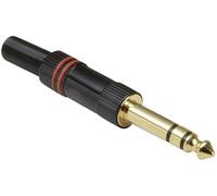 Jack 6.35 mm mâle, droit TRU COMPONENTS TC-2502112 Nombre de pôles: 3 stéréo noir, rouge 1 pc(s)