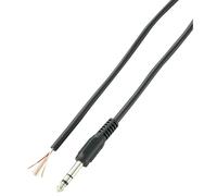 Jack 6.35 mm mâle, droit VOLTCRAFT 93025c211 Nombre de pôles: 3 stéréo noir 1 pc(s)