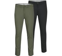 Jack And Jones 2-Pack Marco Chino Trouser Mens Noir/Olive 34W R Male