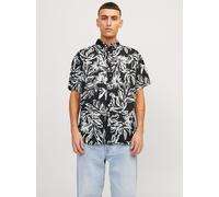 Jack And Jones All Over Print Short-Sleeve Shirt Noir S Male