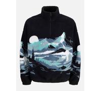 Jack And Jones Bear Mountain Teddy Fleece Half Zip Top Mens Mont noir M Male