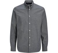 Jack And Jones Brook Long-Sleeve Oxford Shirt Bleu marine foncé M Male
