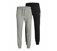 Jack and Jones Intelligence Gordon Shark Lot de 2 Pantalons de survêtement, Noir/Pack : lgm, M