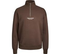 Jack And Jones Jj Quarter-Zip Fleece Marron chocolat 3XL Male