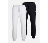 Jack And Jones Mason 2 Pack Jogging Bottoms Mens Noir/Blanc Mel M Male