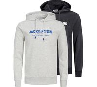 Jack And Jones Alvis Pack Hoodie Noir/Blanc Mel 2XL Male