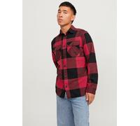 Jack And Jones Men's Buffalo Check Overshirt Vrai Rouge XS Male