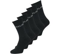 Jack And Jones Regen Pack Crew Socks Noir Junior 1-4 Male