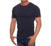 Jack and Jones - T-Shirt - Coupe Cintrée - Uni - Coton - Homme - Navy Blue - L