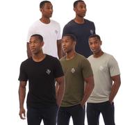 Jack And Jones - T-shirt "Tag" pour homme (pack de 5) GT5789 (XL) (Marine/Blanc/Noir/Gris/Vert kaki)