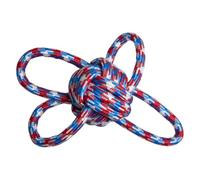 JACK AND VANILLA, Balle en Corde avec 4 Boucles pour Chiens, Durable et Résistante, Idéale pour Le Lancer et Le Rapport, 33 cm, 290-300 g, Multicolore, Modèle Borabora