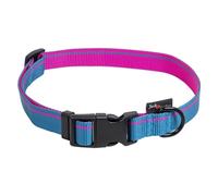 JACK AND VANILLA, Collier élégant pour Chien, Ajustable, résistant et sécurisé, Coloris Bleu Vibrant, Taille XL 20mm, Longueur 39-65cm, idéal pour Le Confort et Le Style, Modèle Stripe