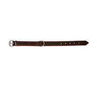 JACK AND VANILLA, Collier en Cuir véritable élégant pour Chien ou Chat, Ajustable 25mm x 45cm, Design raffiné et Durable, Couleur Brun-s, Parfait pour Toutes Les Occasions, Modèle Modena