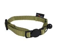 JACK AND VANILLA, Collier pour Chaton Confort en Nylon Vert, Système de Sécurité Innovant, Ajustable de 17 à 24 cm, Design Élégant et Pratique, 10mm, Vert, Modèle Comfort