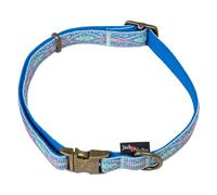 Jack and Vanilla - Collier pour Chien Ibiza - pour Chiens de Petite, Moyenne et Grande Tailles - Ajustable et Solide - Look Moderne et Fonctionnel - Couleur Azur, Taille 20 mm x 39-65 cm
