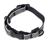 Jack and Vanilla - Collier pour Chien Ibiza - pour Chiens de Petite, Moyenne et Grande Tailles - Ajustable et Solide - Look Moderne et Fonctionnel - Couleur Noir, Taille 15 mm x 24-35 cm