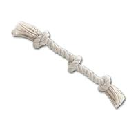 JACK AND VANILLA, Corde à mâcher en Jute Naturel pour Chiens, Design à Trois nœuds, légère et Durable, idéale pour Le Jeu et la santé Dentaire, 38 cm, Couleur Naturelle, Modèle Revive Toys