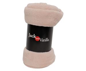 JACK AND VANILLA, Couverture Douce et élégante Rose, pour Animaux, idéale pour Le canapé ou Les soirées fraîches, Dimensions 130 cm x 170 cm, Parfaite pour Un Confort Moderne, Modèle Cocoon