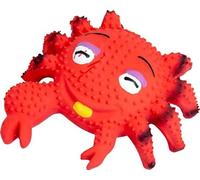 JACK AND VANILLA, Crabe en Latex Non Toxique pour Chiens/Chats, Design coloré et réaliste, idéal pour Le Jeu et l'apprentissage, Taille 19 cm, Couleur vive, Modèle Latex Toys