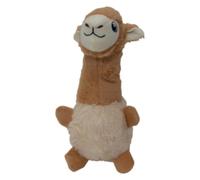 JACK AND VANILLA, Doudou Alpaga avec Squeeker pour Chien et Chat, Jouet en Tissu Doux et Durable, Lavable en Machine, 16 cm, Couleur Beige, pour Toutes Races