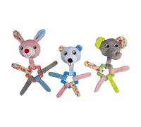 Jack and Vanilla, Doudou avec Anneau de Dentition Assorti 26 cm, Doux et Coloré, Stimule Le Développement Cognitif, pour Chien, Taille 26 cm, Couleur Assortie, Modèle Hug