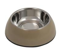 JACK AND VANILLA, Gamelle élégante antidérapante en INOX Taupe pour Chiens et Chats, 220 ML, Ø14,2x4,5 cm, Design Moderne et Facile à Nettoyer, idéale pour Un Usage Quotidien, Modèle Bon Appetit