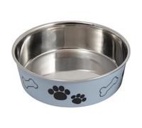 JACK AND VANILLA, Gamelle en Acier INOX Antidérapante pour Animaux, Capacité 2000ml, Design Élégant, Facile à Nettoyer, Idéale pour Chiens et Chats, Bleu, Modèle Bon Appetit