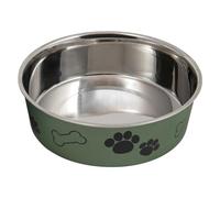 JACK AND VANILLA, Gamelle en Acier Inoxydable pour Animaux, Capacité 1580ml, Design Ergonomique, Facile à Nettoyer, Couleur Verte, Ø21cm, Idéale pour Chiens et Chats, Modèle Bon Appetit