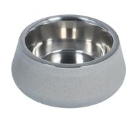 JACK AND VANILLA, Gamelle en Bambou et Acier Inoxydable Antidérapante pour Animaux, Design Élégant, Facile à Nettoyer, Capacité 850ml, Ø17cm, Couleur Bleu, Modèle Bon Appetit